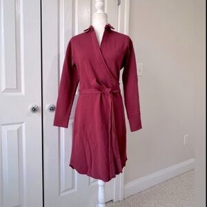 Frank & Eileen Red Triple Fleece Willa Wrap Dress